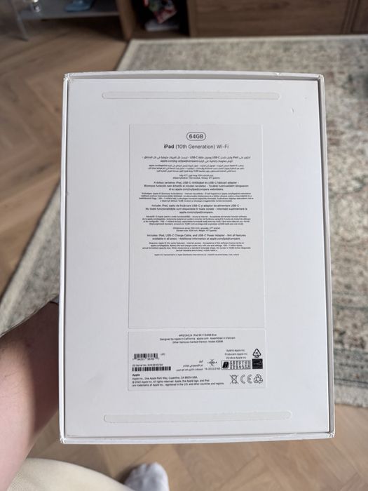 Apple iPad 10 (2022) 64GB Wi-Fi Blue - Stare Impecabilă + Cutie