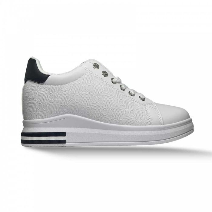 Дамски кецове на платформа в черен и бял цвят НОВИ!