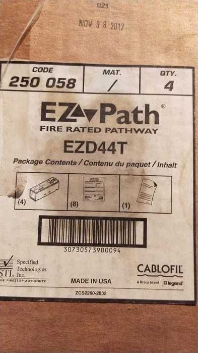 Противопожарный модуль Ez-Path EZD33T изготовлен в США.