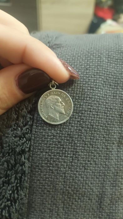 Сребърна монета 50 стотинки 1910 КУРИОЗ