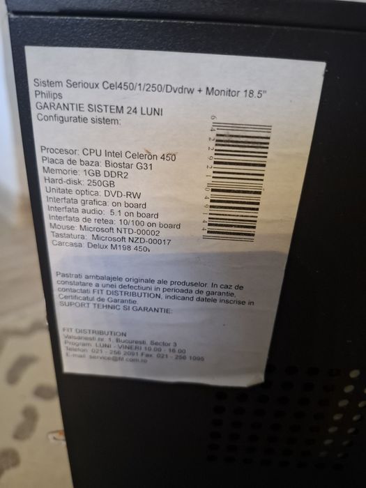 Unitate PC + Monitor Sony 15 inch