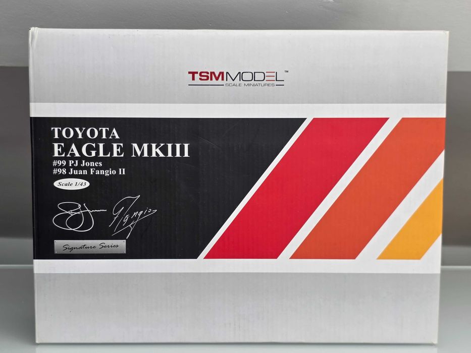 1/43 TSM Set 2 Machete Auto Toyota Eagle MKIII PJ Jones Juan Fangio Semnate