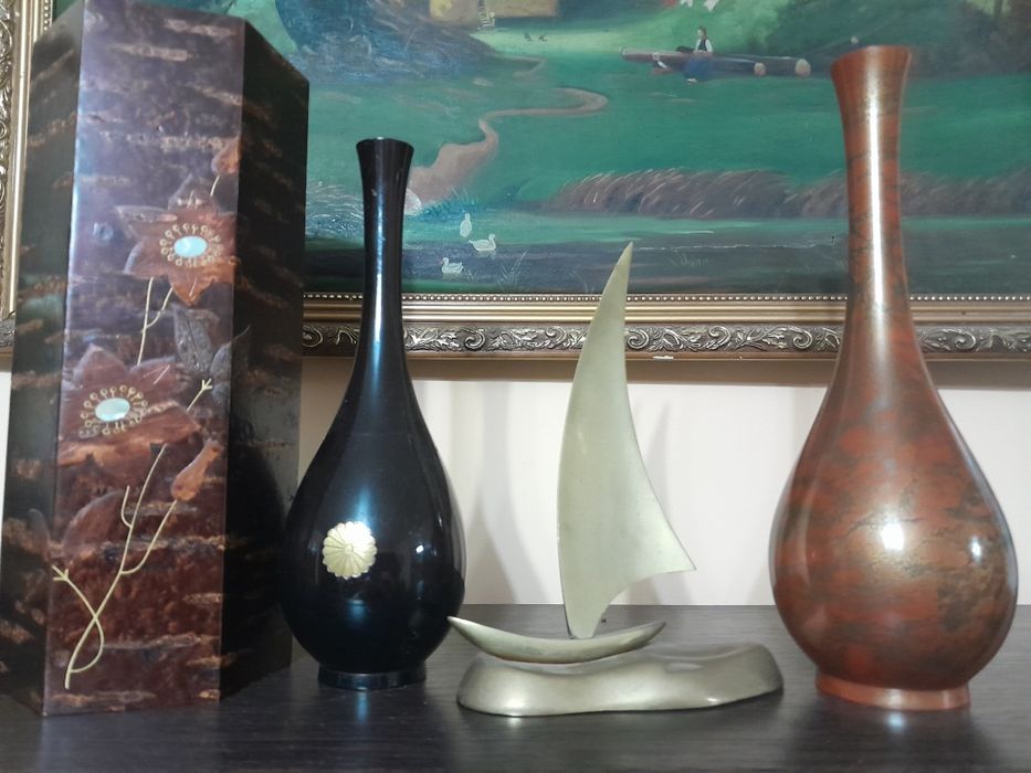 Вазы старая Япония бронза и медь