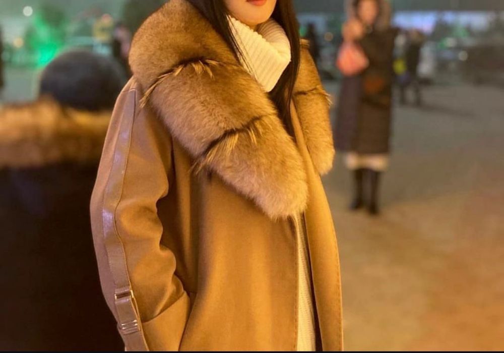 Норка жағалы пальто