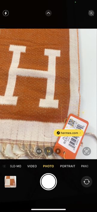 Hermes-Автентичен чисто нов дамски зимен шал