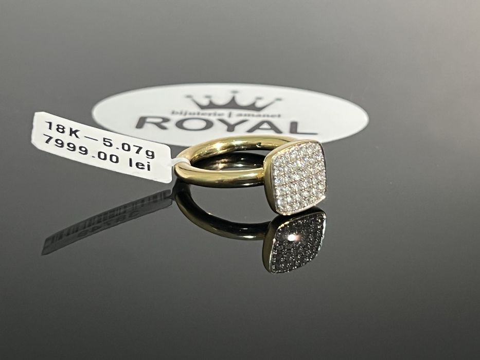 Bijuteria Royal CB : Inel cu diamante aur 18K 750 5,07 grame