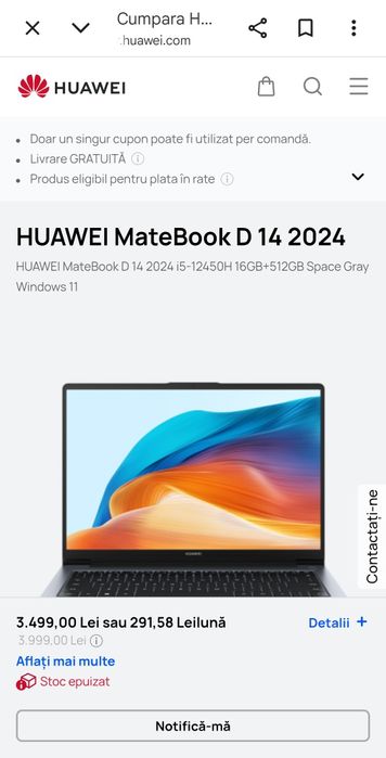 Matebook D14 Huawei 2024.