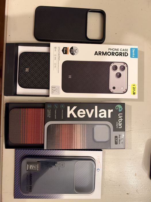 Huse aramid, kevlar iphone 17 pro max