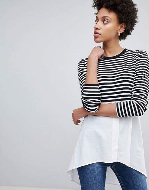 Bluza-camasa /tricou in dungi S