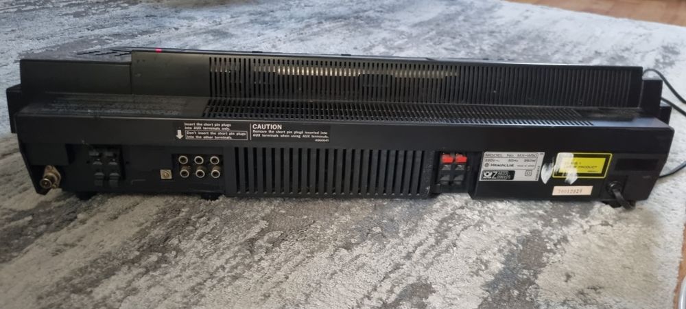 Sistem audio Hitachi, amplificat, cu radio, dublu deck si cd, raritate