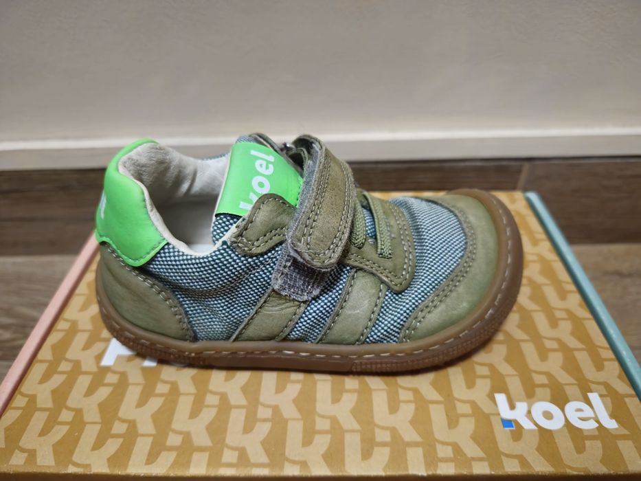 Детски боси обувки KOEL Dylan II Textile Olive