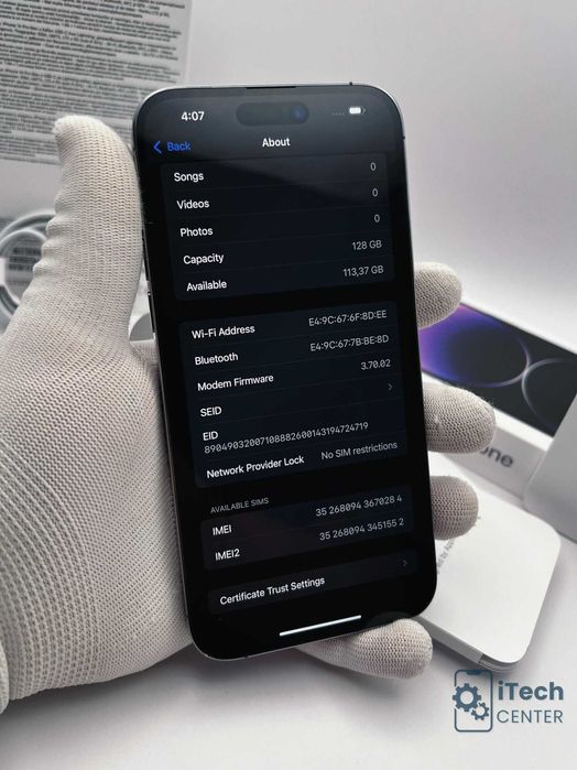 iPhone 14 Pro MAX, 128GB, Purple, 100% батерия, ОТЛИЧЕН, ГАРАНЦИЯ!