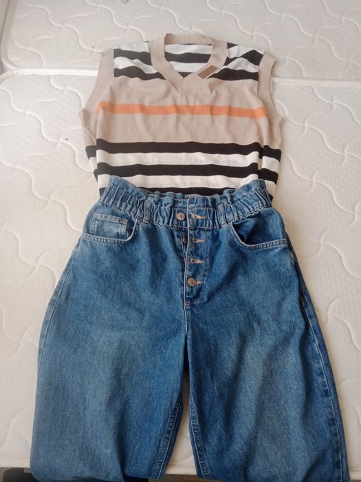 Джинсы 5000 жилет 3000