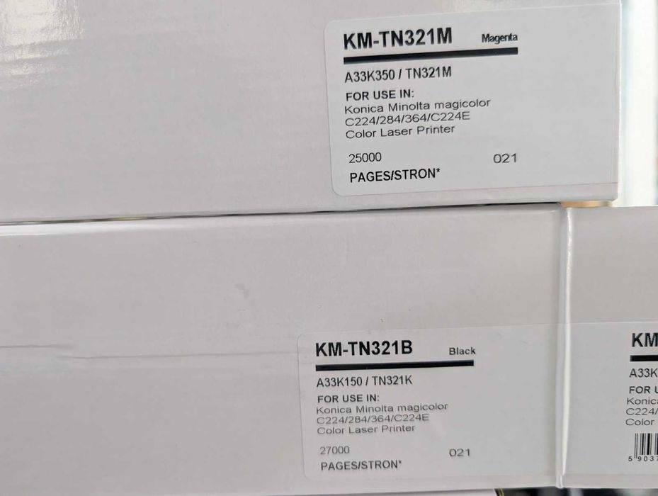 4бр. Тонер за Konica Minolta CMYK - TN321 Bizhub C224 C284 C364 C224E - A33K150