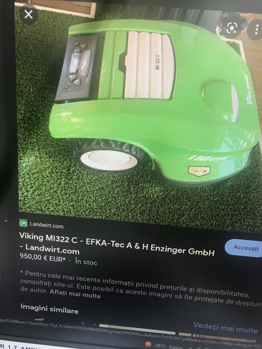 Roboti gazon 300”mp robomow city 110 si yard force