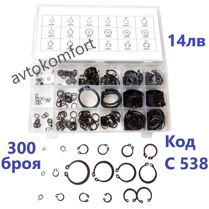 Комплекти Гайки Пружини О-пръстени Дифтунги Гресьорки Шлаухки Копки