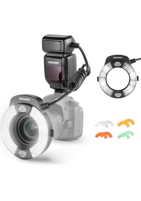 Проф. Макро светкавица. 76Вата.  Макро. Канон. камера. ринг светкавица