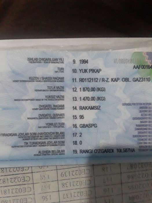 Volga Pikap Sotiladi SROCHNA Holati Zor Ishga tayor