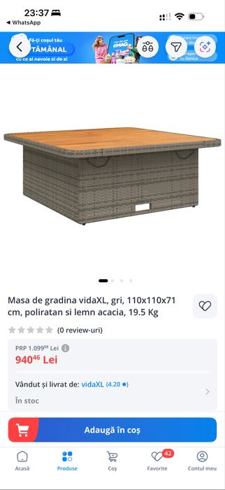 Set mobilier gradina 9 piese