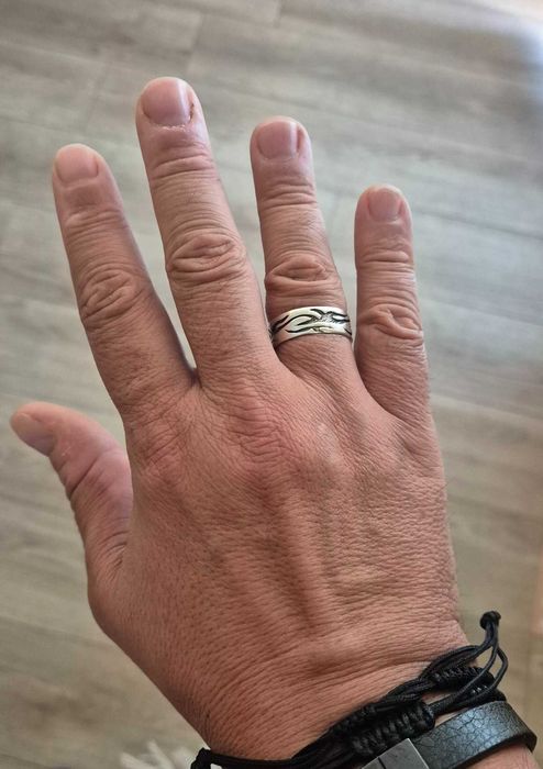 Сребро 925 мъжка сребърна халка/пръстен