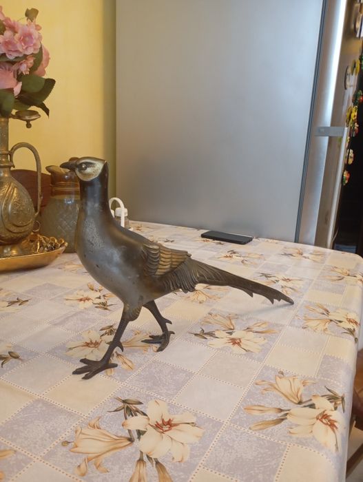 Fazan din bronz ,o piesă. rară , eleganță și rafinament ..
