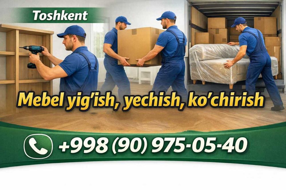 Mebelni yigʻish, yechish, koʻchirish.