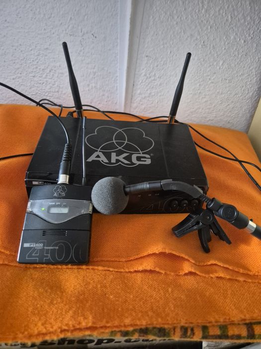 Wirless Akg sr 400 cu microfon akg 516 pt istrument