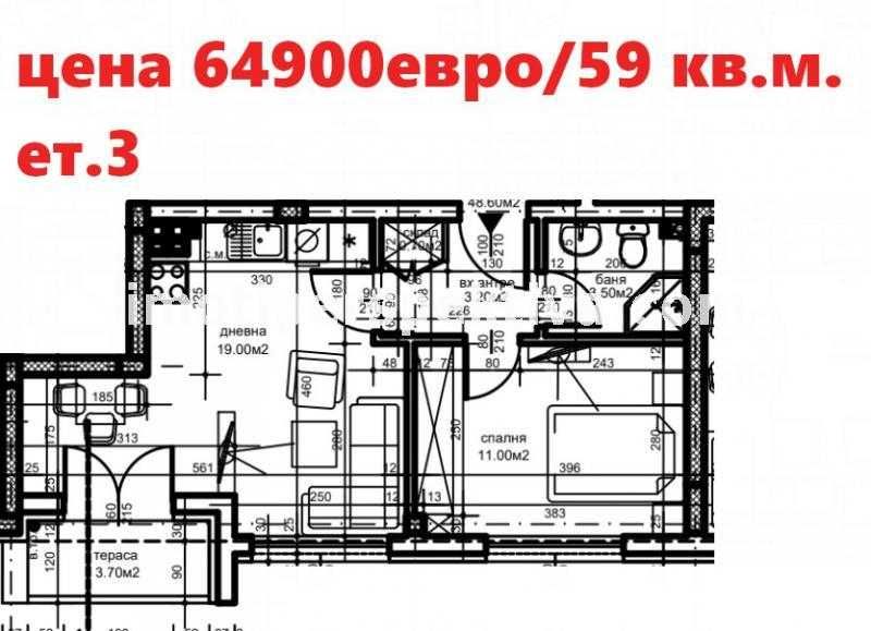 Продава се Двустаен апартамент в Пловдив, Христо Смирненски - 47 кв.м за 1181 €/кв.м - Снимка #5
