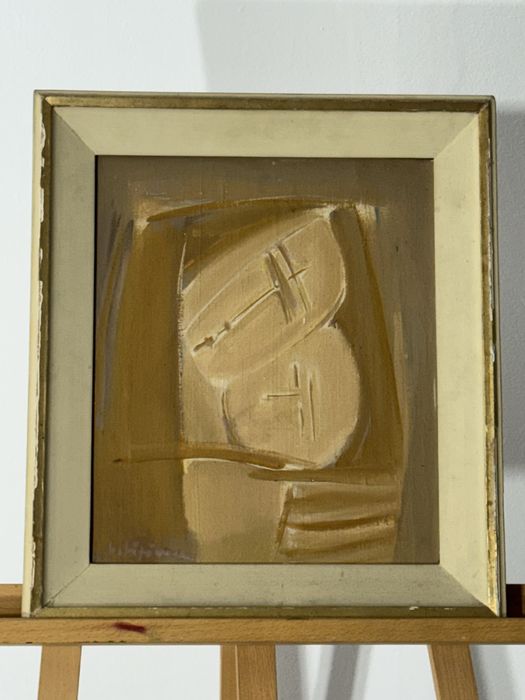 Scurtă Rugăciune, Tablou Original Semnat Liviu Lăzărescu, Ramă Lemn