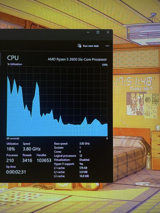 Calculator gaming | Ryzen 5 2600 | RX 5500 XT | 32GB RAM DDR4