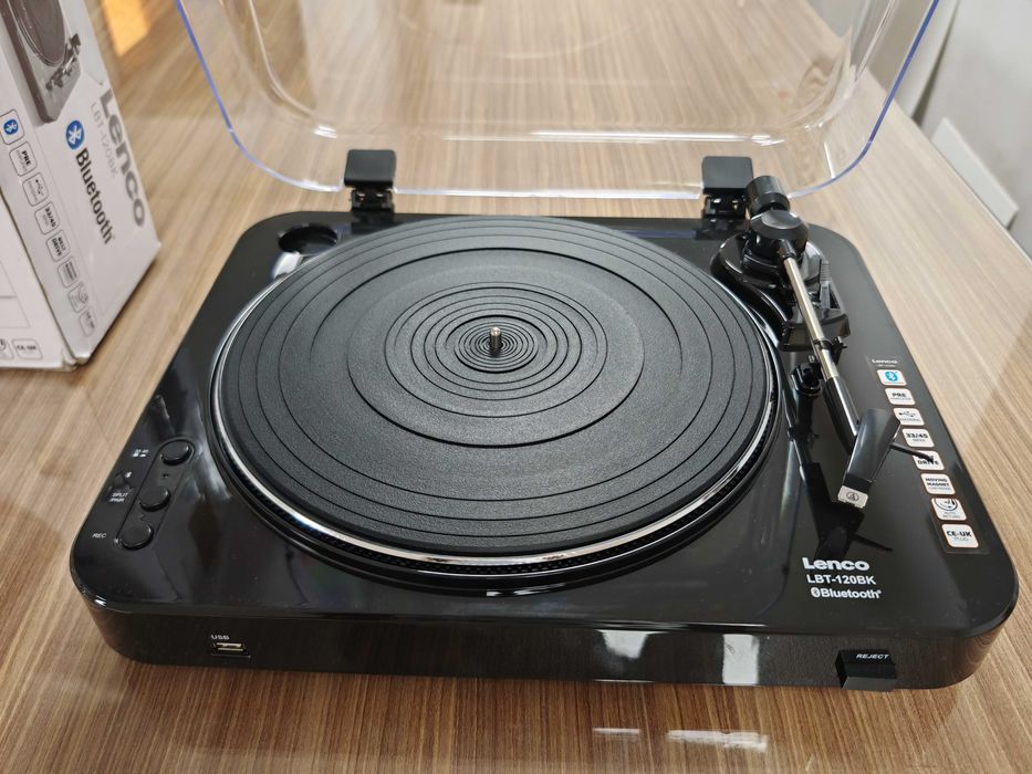 Lenco LBT-120BK грамофон с Bluetooth и USB запис – Audio-Technica