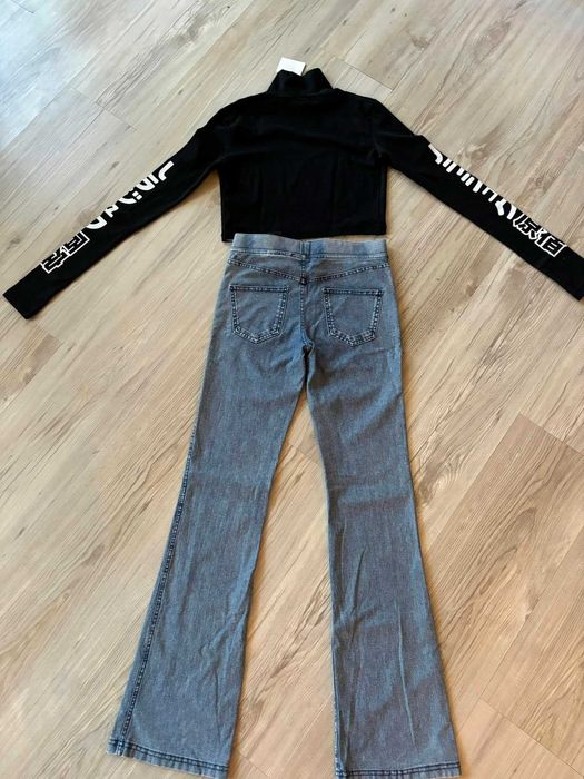 Дънки H&M и топ Bershka - размер 13 години