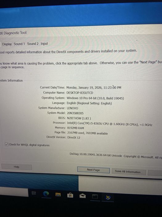 Lenovo ThinkPad T490 i5 Touchscreen
