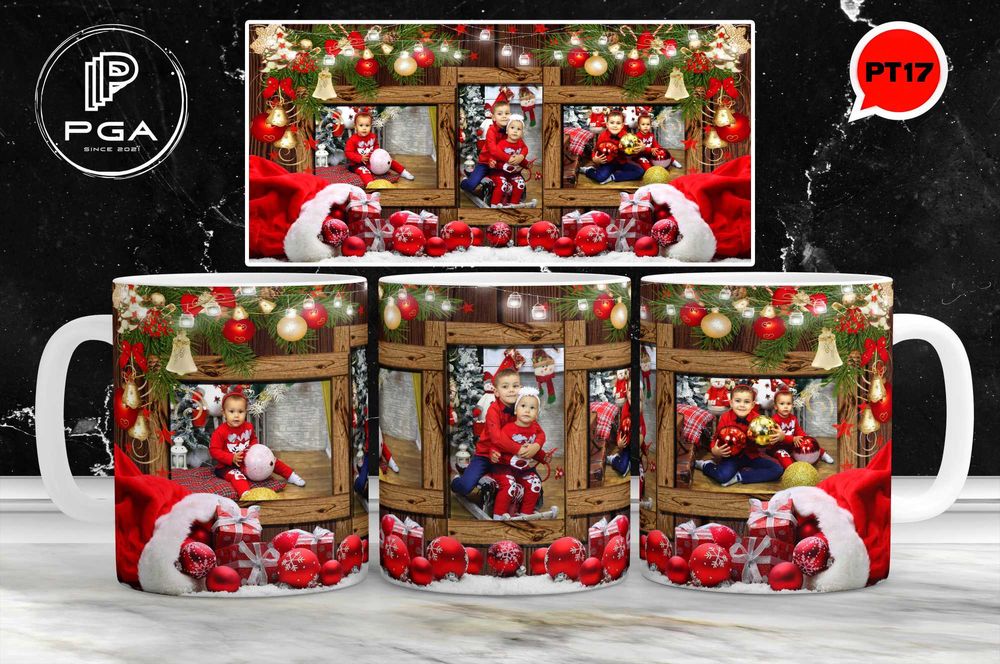 Коледни и новогодишни фото чаши