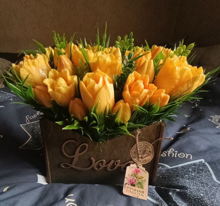 Очаровательные тюльпаны из мыла!!!