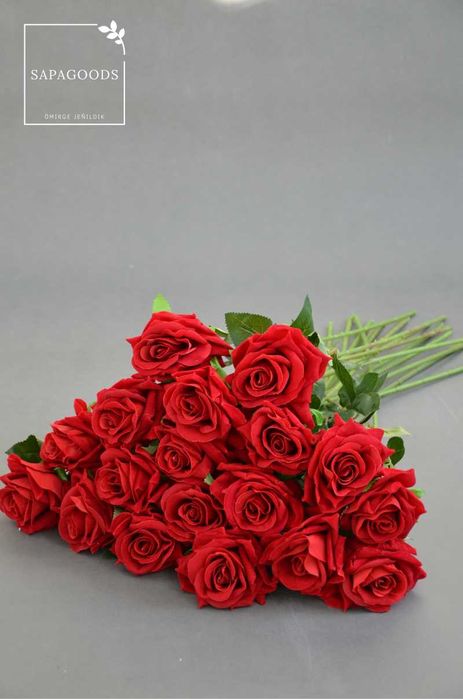 Бархатные розы 3шт 63см