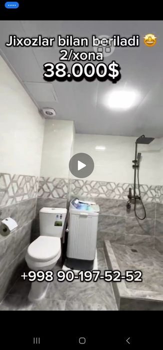 Kvartira 2 xonali Superda 52 kv