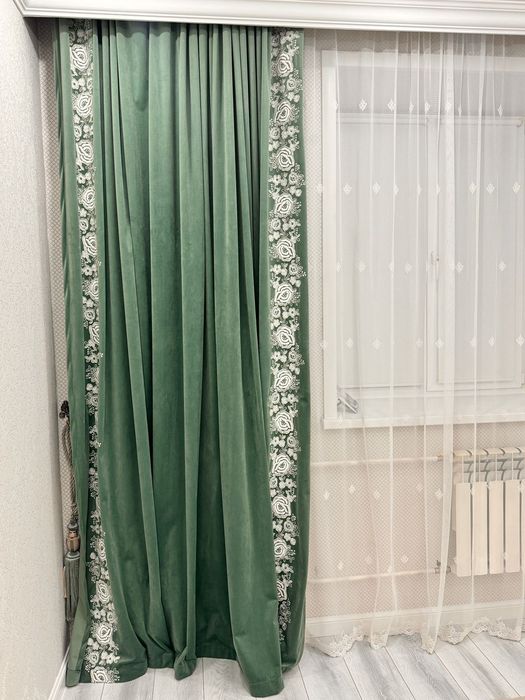 Продам тюл  с шторами