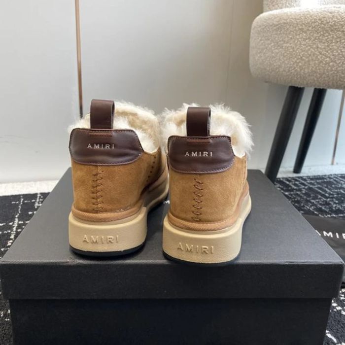 Amiri Shearling-Lined Suede Boots "Tan/Cognac"