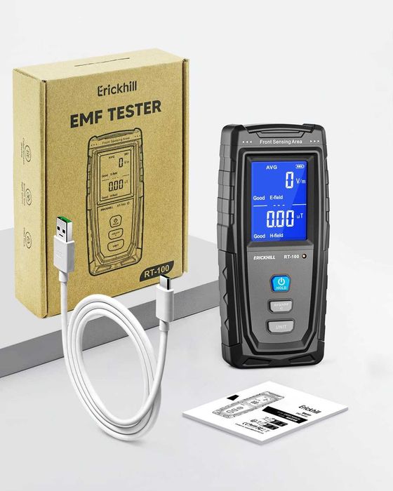Detector Camp electric EMF Digital cu Afisaj LCD si Alarma