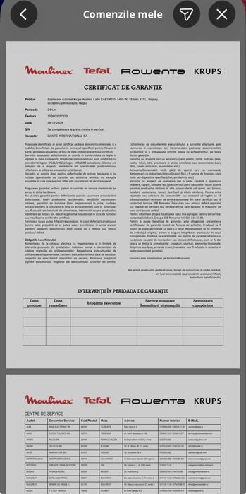 Expresor automat Krups Arabica Latte EA819N10 garantie ca nou