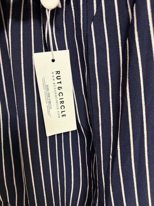 Salopetă scurtă Rut & Circle Fatima Stripe S nouă cu etichetă bleumarin dungi