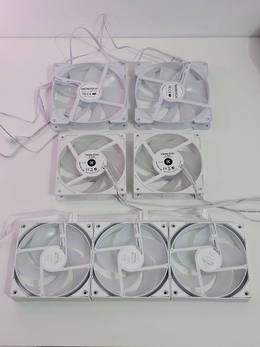 Ventilatoare cooler fan PC 120 140 RGB albe Montech EK ID Cooling