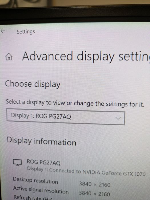 Monitor Asus Rog 27 inch 4k