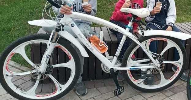 Велосипед, белый, BMW 108