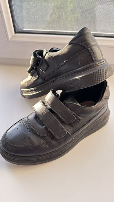 Туфли черные кожаные