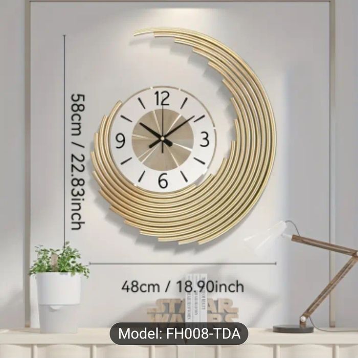 Ceas de perete modern din metal 3D -