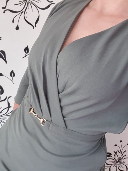 Rochie elegantă tip creion, verde khaki