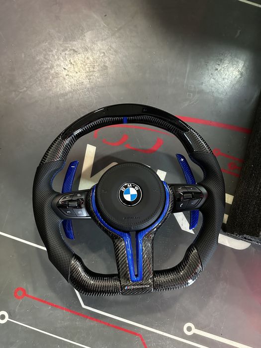 Volan BMW M CARBON / LED / Vibratii / Incalzire / DISTRONIC! SERIA F/E