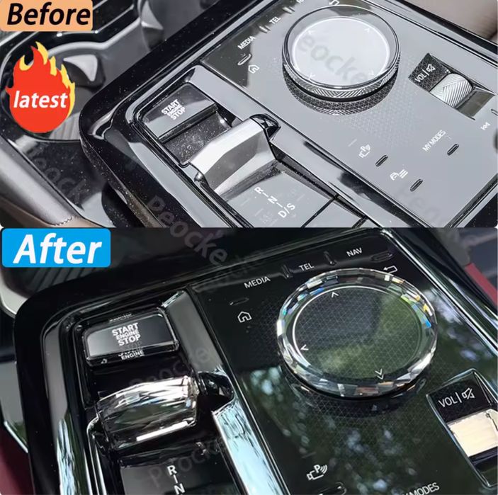 Set Crystal Cristal Joystick Bmw Seria 5 7 IX i5 i7 G60 G61 G70